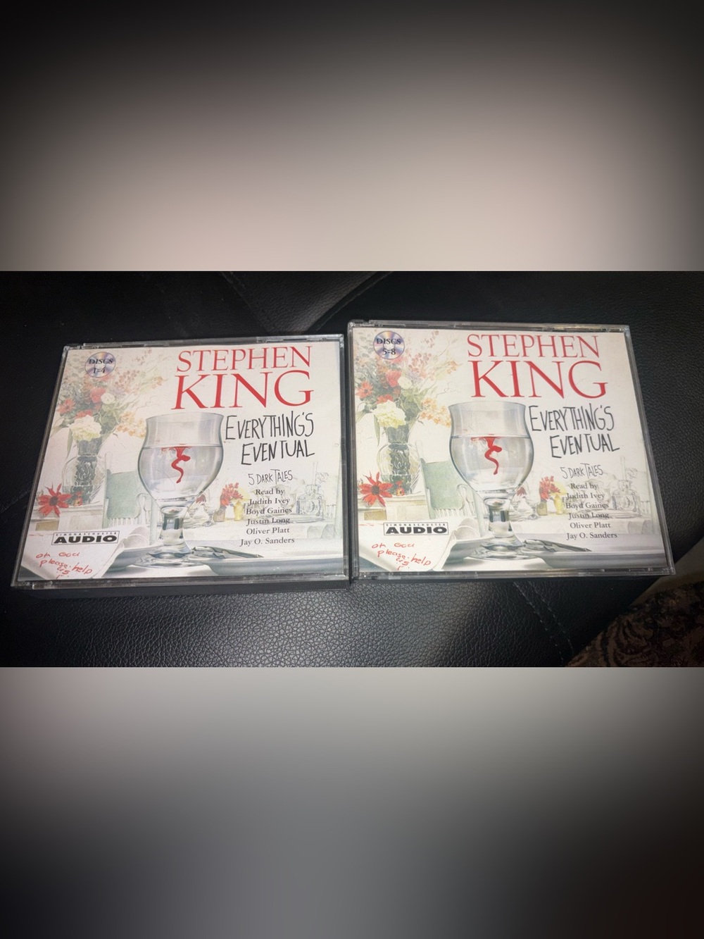 Stephen King Everything's Eventual Audiobook CDs - White/Cream Cover